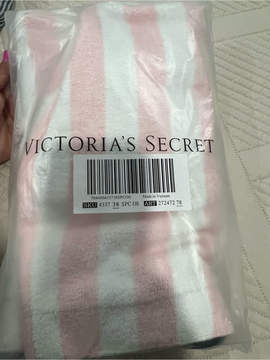 Victoria's Secret Handbags - Victoria's Secret Pink and White Striped Beach Towel - Packaged